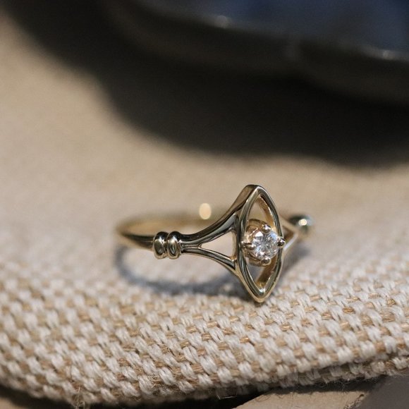 "Settling Stars" | The truth will find you | Vintage Inspired Diamond Ring - Picture 3 of 14